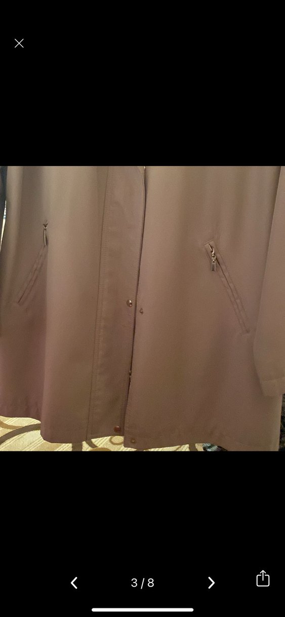 Bej Parlak ceket - Görsel 4