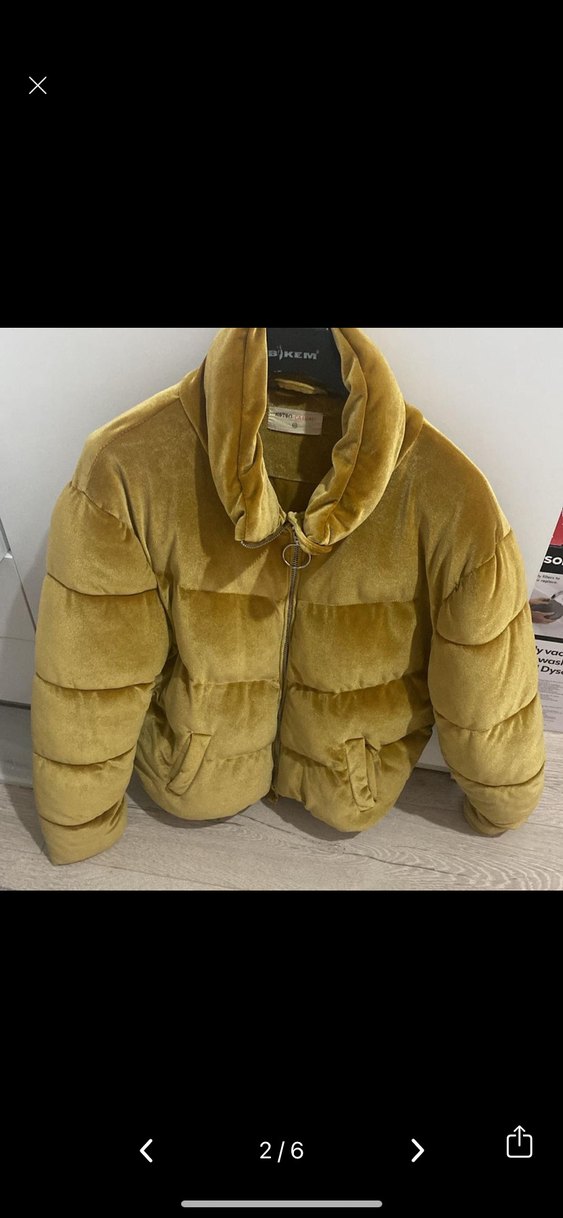 Bej Parlak Kadın Uzun Kollu Fermuarlı Ceket - Görsel 2