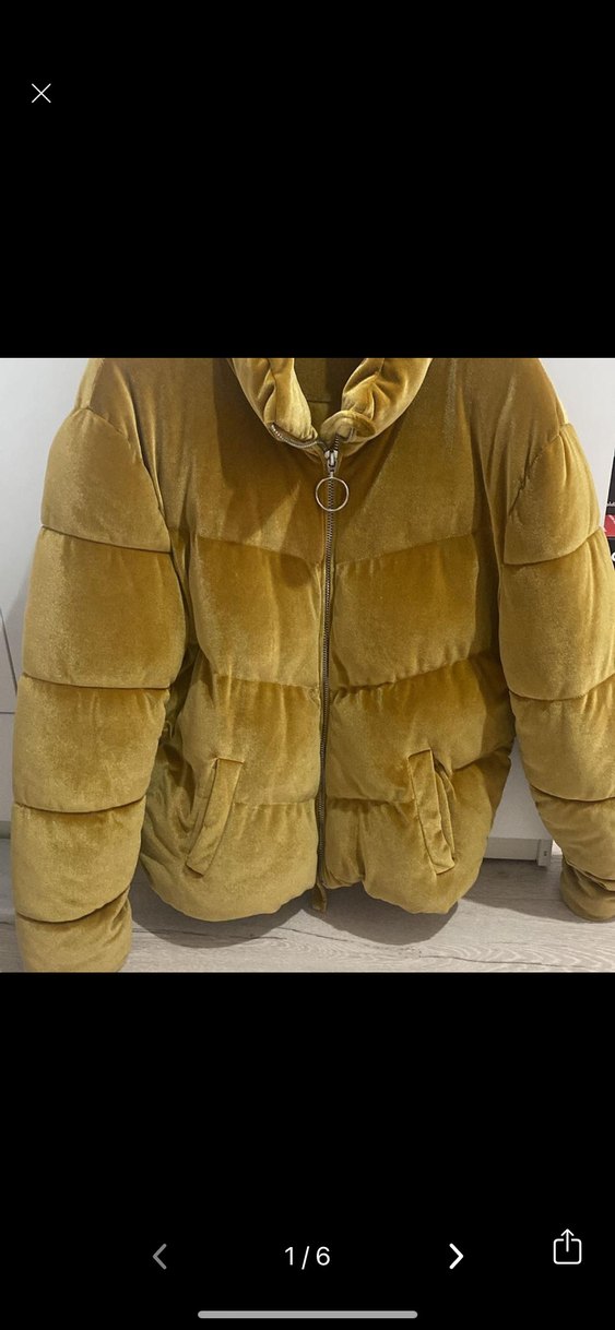 Bej Parlak Kadın Uzun Kollu Fermuarlı Ceket - Görsel 3