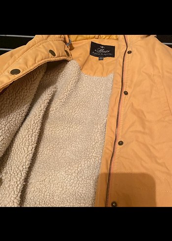 Kürk Detaylı Bej Kadın Kışlık Ceket - Görsel 4