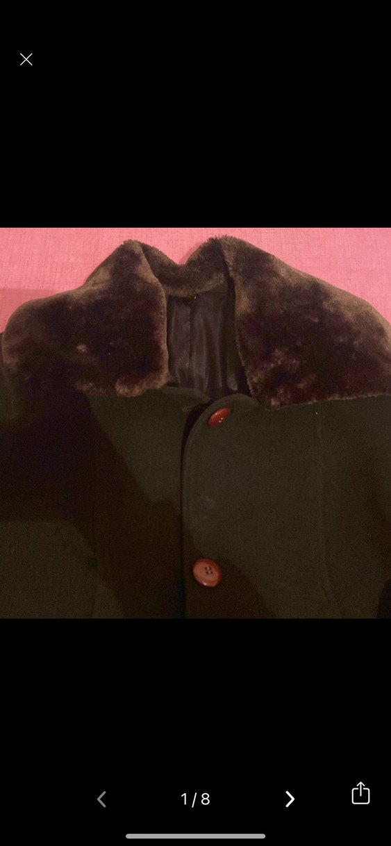 Düğmeli Kahverengi Kadın Kaban - Görsel 3