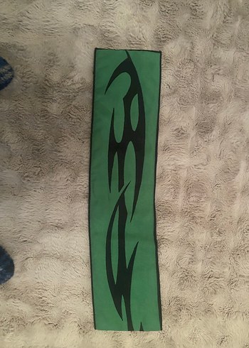 Uzun Yeşil Baskılı Tasarım atkı - Görsel 2