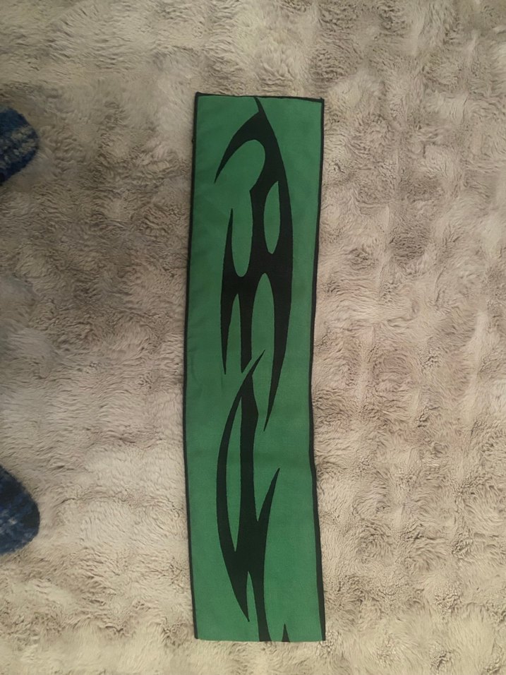 Uzun Yeşil Baskılı Tasarım atkı - Görsel 2