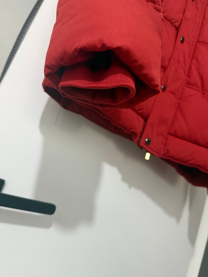 Koyu Kırmızı Erkek Düğmeli Midi Mont - Görsel 3