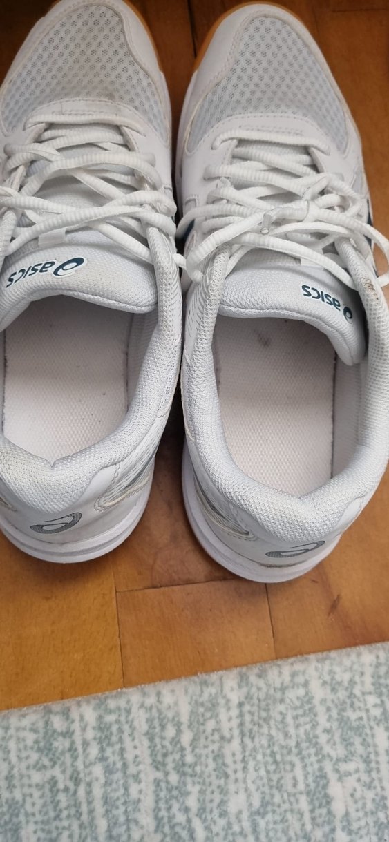 Beyaz Asics Bağcıklı ünisex voleybol ve kaymaz taban ayakkabısı - Görsel 5