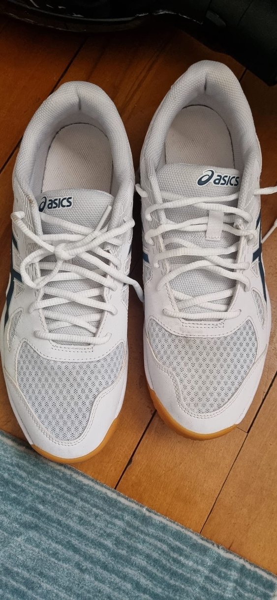 Beyaz Asics Bağcıklı ünisex voleybol ve kaymaz taban ayakkabısı - Görsel 4