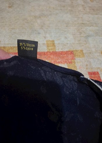 Mavi Bohem Uzun Kollu Bağlama Desenli Tunik - Görsel 4