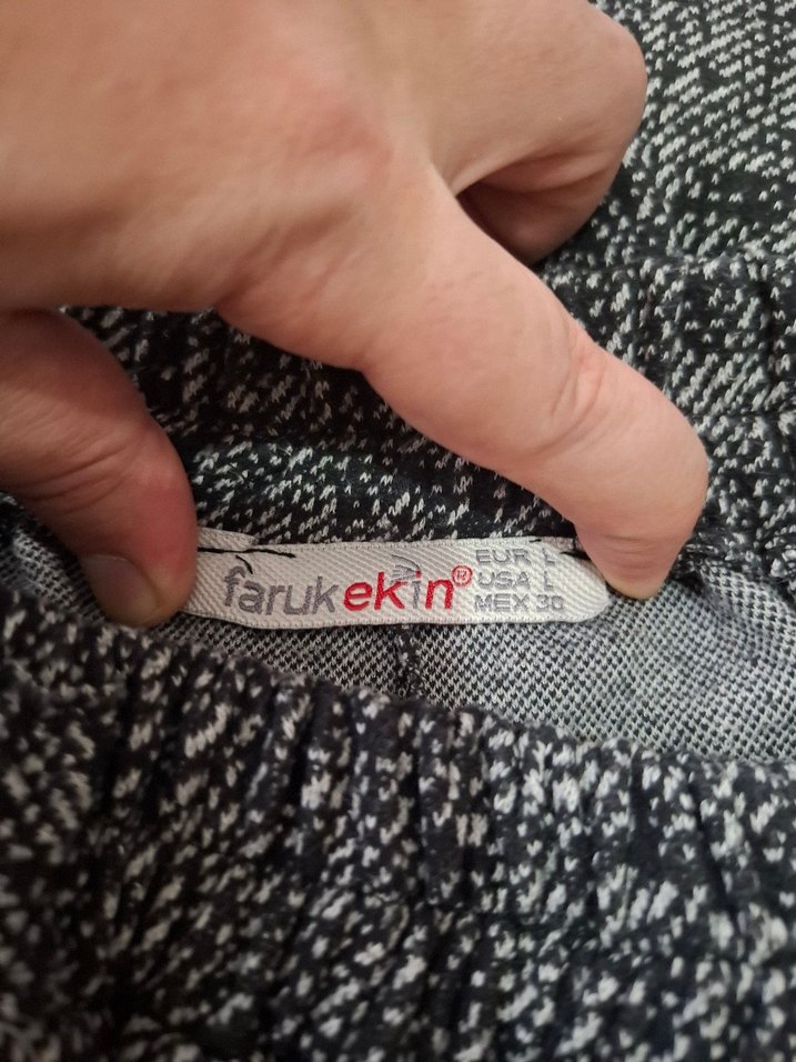 Gri Bol Kesim Kadın Kumaş Pantolon - Görsel 3