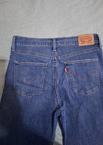 Gri Mavi Kadın Bol Kesim Midi Kot Pantolon - Görsel 4