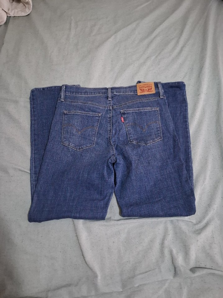 Gri Mavi Kadın Bol Kesim Midi Kot Pantolon - Görsel 2