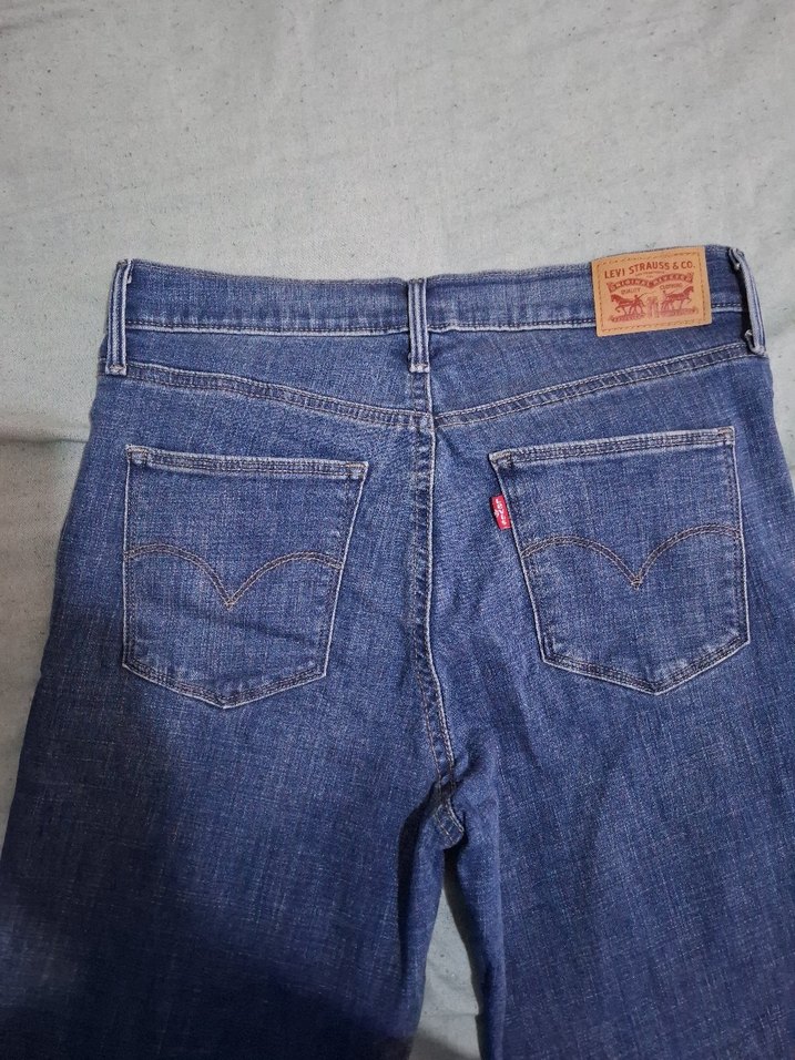 Gri Mavi Kadın Bol Kesim Midi Kot Pantolon - Görsel 4