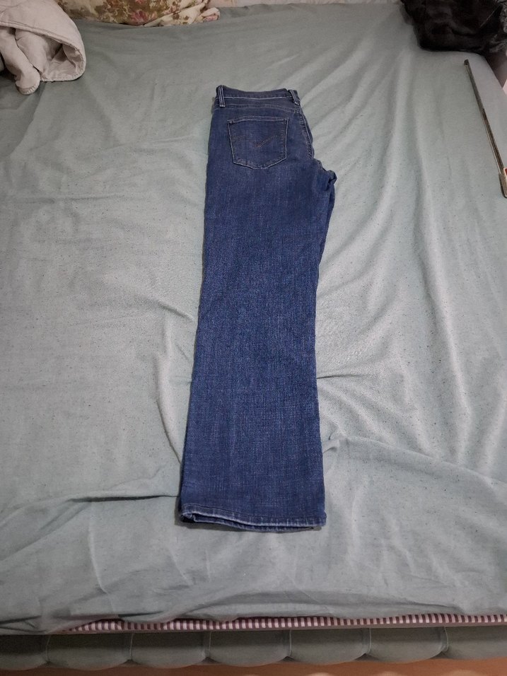 Gri Mavi Kadın Bol Kesim Midi Kot Pantolon - Görsel 3