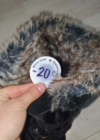 Kahverengi Leopar Desenli Kürklü Kadın Bot - Görsel 5