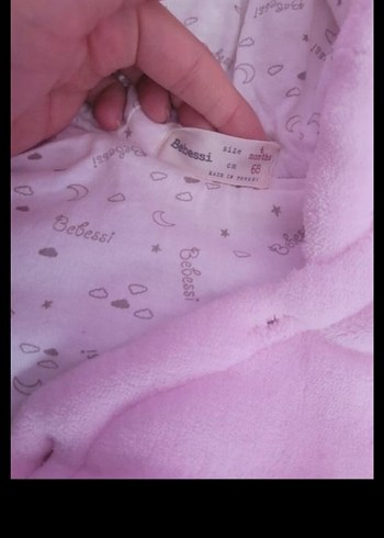 Peluş Detaylı Pembe Kız Bebek Tulumu - Görsel 3