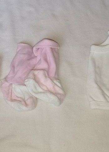 kız bebek pantolon şapka ve corap - Görsel 4