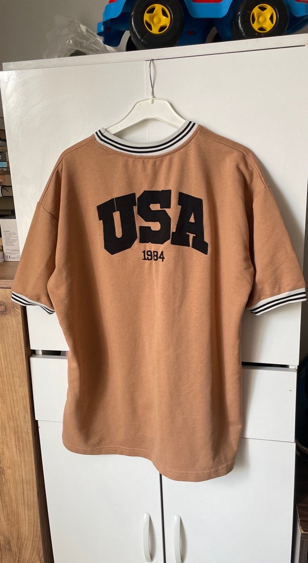 Kahverengi Süet Erkek Tişört - Görsel 2