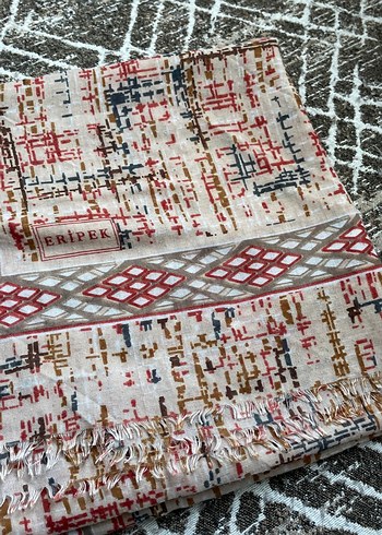 Zincir Detaylı Çok Renkli Bohem Kadın Şal - Görsel 3