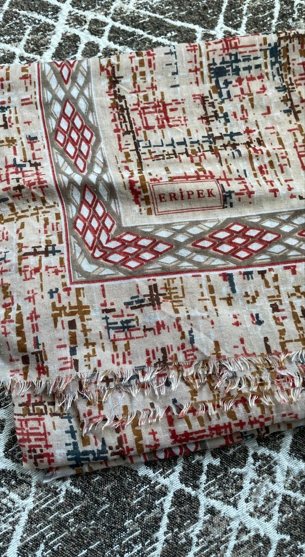 Zincir Detaylı Çok Renkli Bohem Kadın Şal - Görsel 2