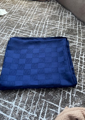 Mavi Saten Kadın Şal - Görsel 2