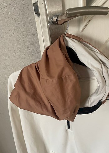 Erkek Beyaz Kapüşonlu Fermuarlı Sweatshirt - Görsel 3