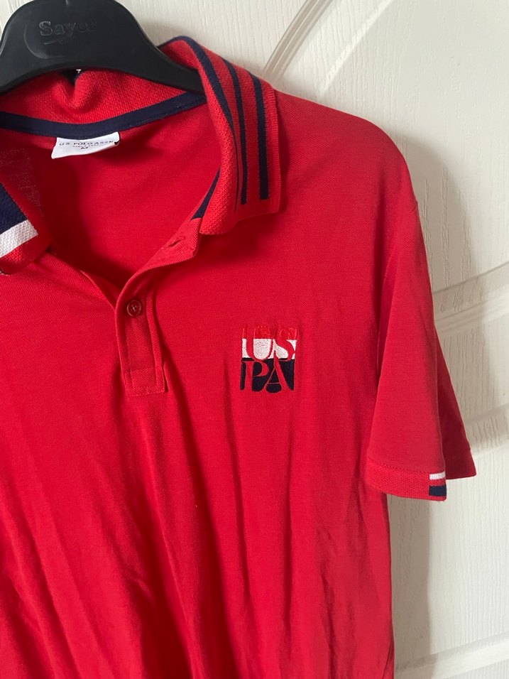 Kırmızı Erkek Kısa Kollu Polo Tişört - Görsel 3