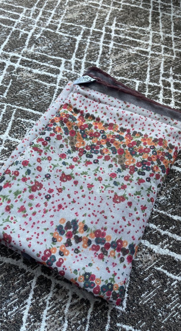 Çiçek Desenli Fırfırlı Bohem Kadın Fuları - Görsel 2