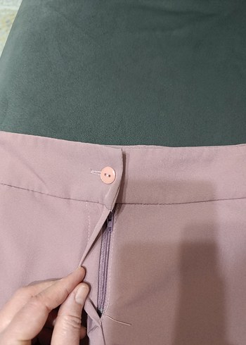 Pembe Kadın Kumaş Pantolon - Görsel 2