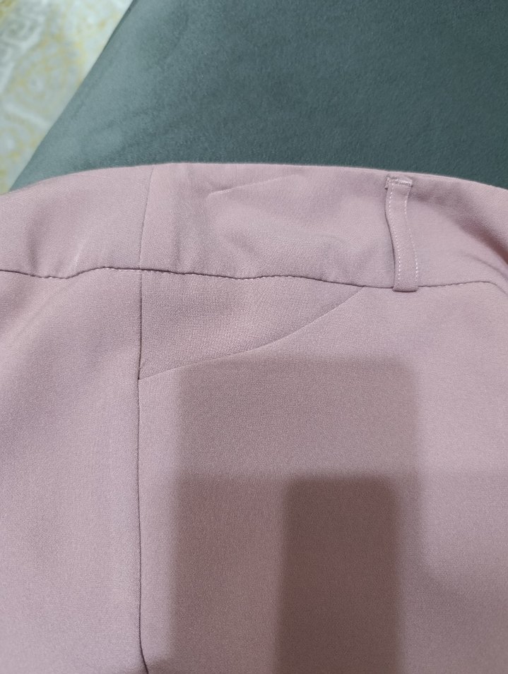 Pembe Kadın Kumaş Pantolon - Görsel 3