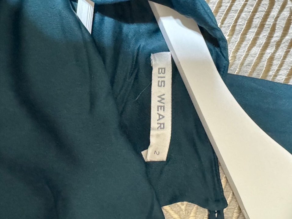 Uzun Kollu Turkuaz Kadın Elbise - Görsel 2