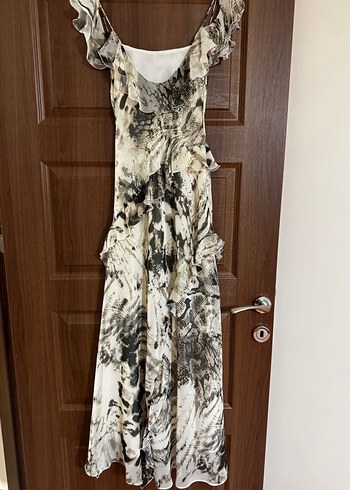 Bohem Tarzda Uzun Drapeli Elbise - Görsel 2