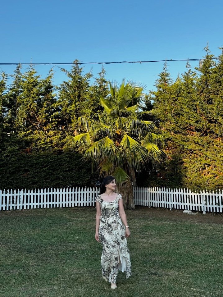 Bohem Tarzda Uzun Drapeli Elbise - Görsel 4