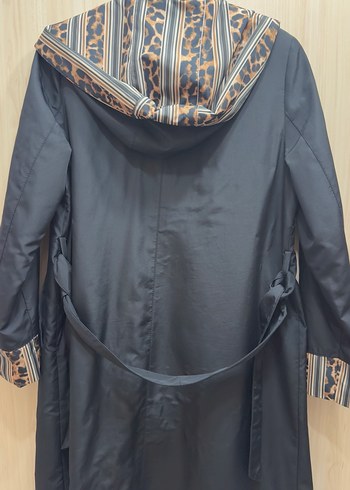 Siyah Uzun Kesim Fermuarlı Kaban - Görsel 2