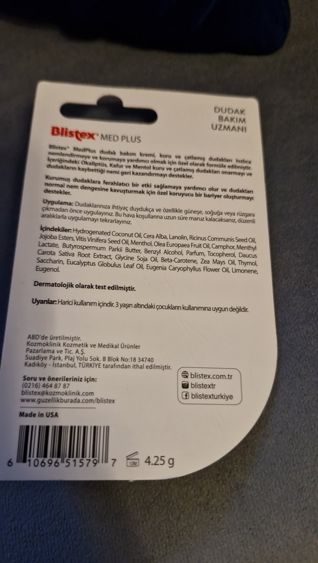 Blistex Med Plus Onarım & Koruma Dudak Kremi - Görsel 2