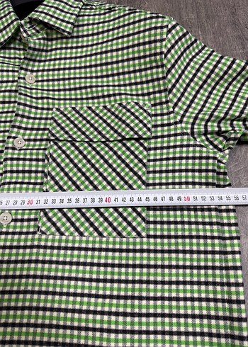 Düğmeli Uzun Kollu Yeşil Kareli Erkek Gömlek - Görsel 5