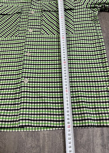 Düğmeli Uzun Kollu Yeşil Kareli Erkek Gömlek - Görsel 6