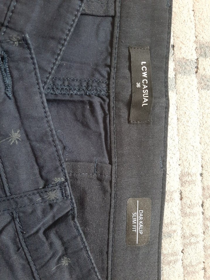 Erkek Lacivert Düğmeli Roller Bermuda Diz alti Şort kapri - Görsel 2