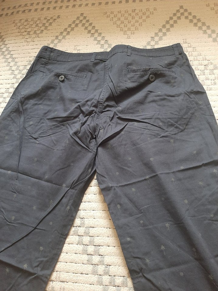 Erkek Lacivert Düğmeli Roller Bermuda Diz alti Şort kapri - Görsel 3