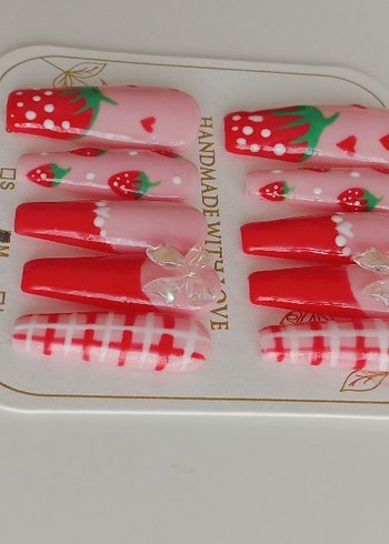 Jel çilek takma tırnak - Görsel 2