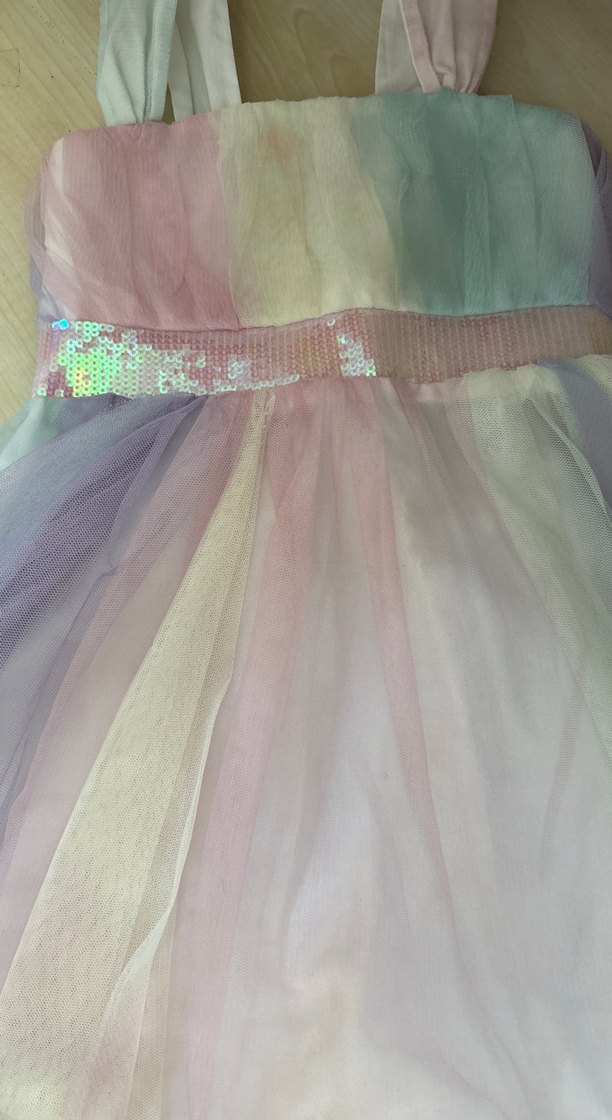 Kız Çocuk Çok Renkli Bohem Straplez Elbise - Görsel 2