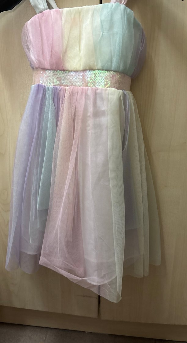 Kız Çocuk Çok Renkli Bohem Straplez Elbise - Görsel 5