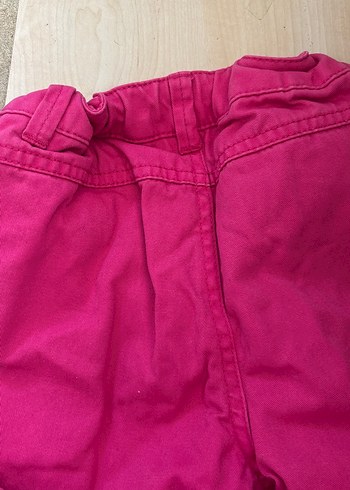 Düğmeli Pembe Kız Çocuk Dar Kesim Pantolon - Görsel 5