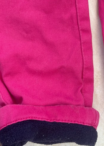 Düğmeli Pembe Kız Çocuk Dar Kesim Pantolon - Görsel 4