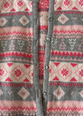 Kız Çocuk Örgü Renkli Bohem Hırka - Görsel 4