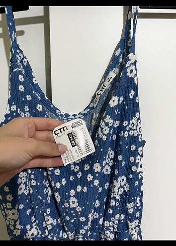 Kolsuz Lacivert Uzun Bohem Elbise - Görsel 4