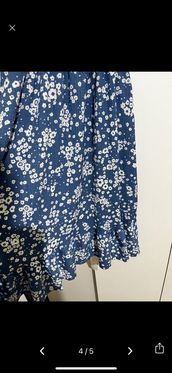 Kolsuz Lacivert Uzun Bohem Elbise - Görsel 2