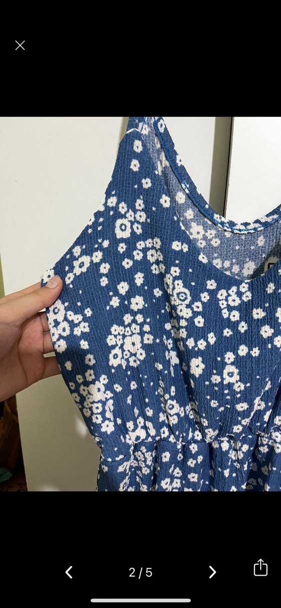 Kolsuz Lacivert Uzun Bohem Elbise - Görsel 3