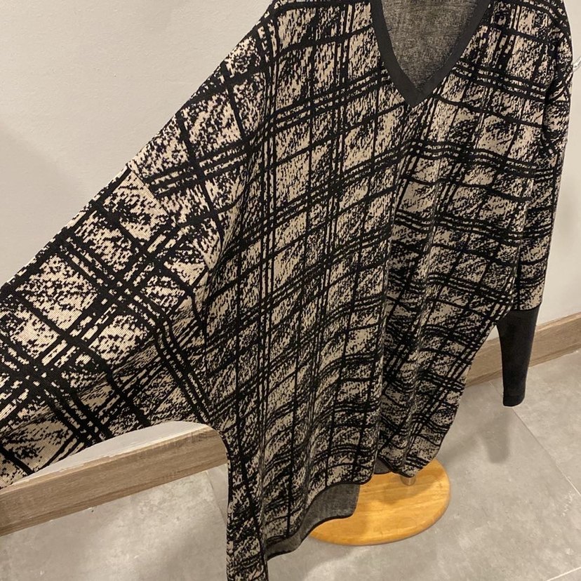 Gri Kareli Salaş tunik - Görsel 3