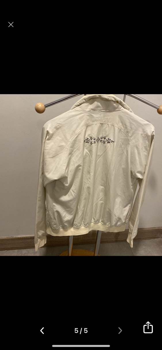 Beyaz Fermuarlı spor kadın çeket - Görsel 5