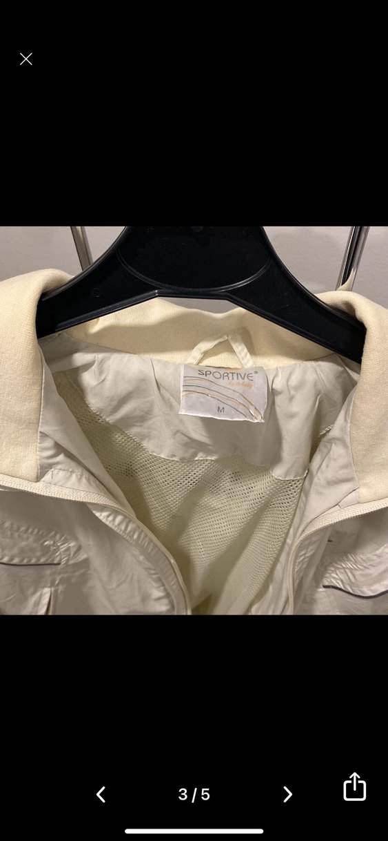 Beyaz Fermuarlı spor kadın çeket - Görsel 3