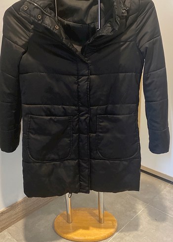 Siyah Kadın Puff Mont, Normal Boy, Dar Kesim - Görsel 3